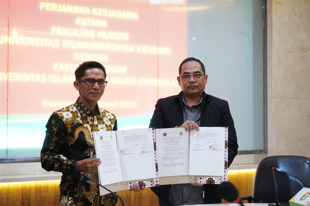 Faculty of Law at Unissula Signs a Cooperation Agreement with the Faculty of Law of Universitas Muhammadiyah Kendari
